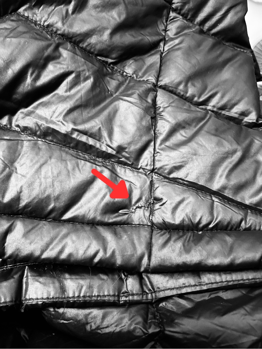 NWOT CALVIN KLEIN Women's M Black Down Chevron Long Puffer Coat No Pack Bag - Picture 17 of 17